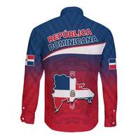 Dominican Republic Long Sleeve Button Shirt Dominicana Style Sporty LT13 - Wonder Print Shop