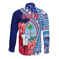 Guam Chamorro Long Sleeve Button Shirt Happy Liberation Day Latte Stone LT13 - Wonder Print Shop