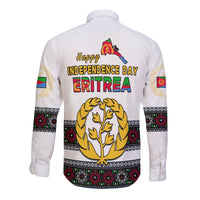 Eritrea Cross Long Sleeve Button Shirt Independence Day Proud Eritrean LT13 - Wonder Print Shop