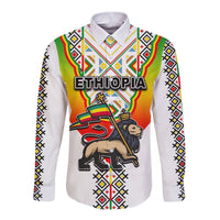 (Custom Personalised) Ethiopia Long Sleeve Button Shirt Reggae Style No.1 LT6 - Wonder Print Shop