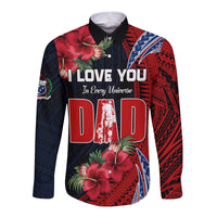 Samoa Fathers Day Long Sleeve Button Shirt Polynesian Best Dad Ever LT13 - Wonder Print Shop
