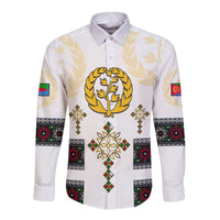 (Custom Personalised) Eritrea Cross Long Sleeve Button Shirt Independence Day Proud Eritrean LT13 - Wonder Print Shop