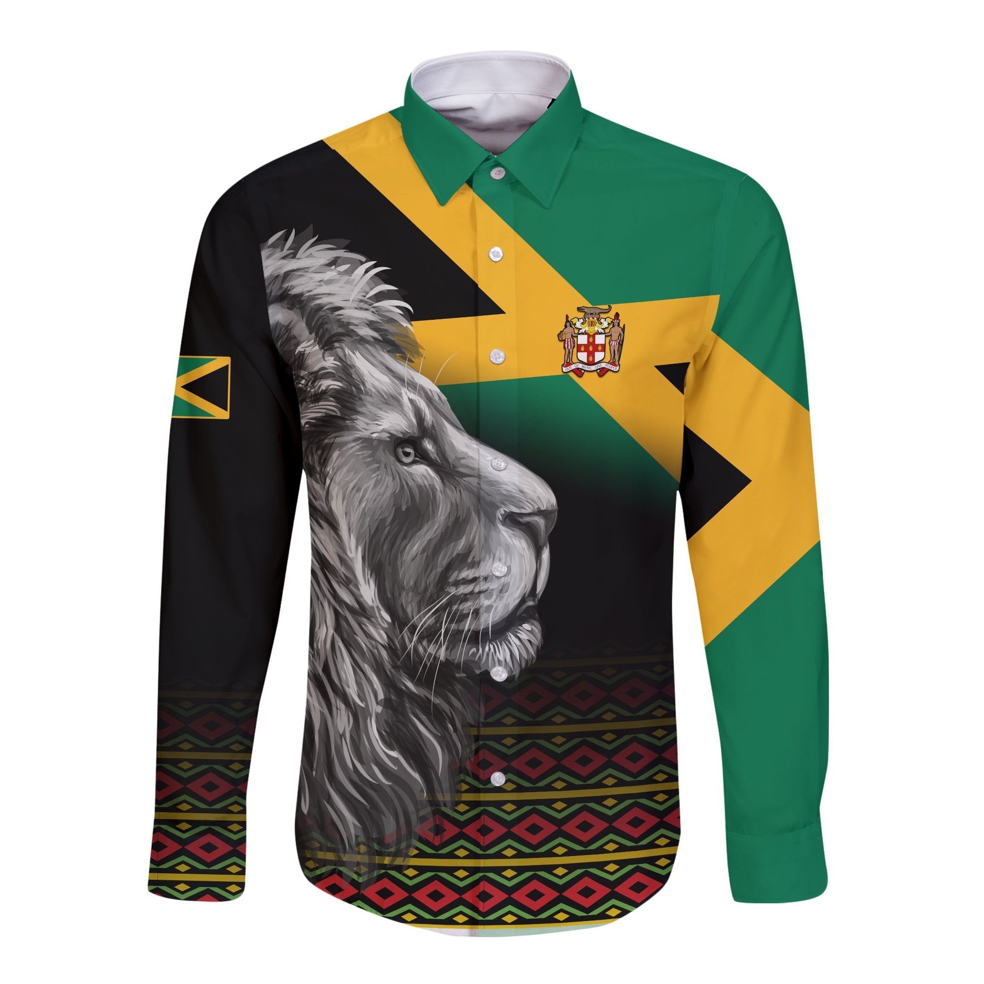 jamaica-lion-hawaii-long-sleeve-button-shirt-jamaican-pattern-version-black