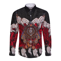 (Custom Personalised) Native American Long Sleeve Button Shirt Native Dreamcatcher LT6 - Wonder Print Shop