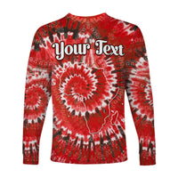 (Custom Personalised) Africa Tie Dye Long Sleeve Shirt Red Fashion LT13 - Wonder Print Shop