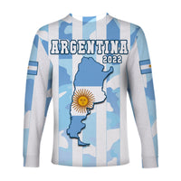Argentina Football Long Sleeve Shirt AFA Champions 2022 Sporty Style - Wonder Print Shop