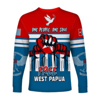 (Custom Personalised) Free West Papua Long Sleeve Shirt One People One Soul Strong West Papuan LT13 - Wonder Print Shop