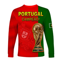 Portugal Football 2022 Long Sleeve Shirt Style Flag Portuguese Champions LT13 - Wonder Print Shop