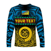 Custom Personalised Torba Province Long Sleeve Shirt Vanuatu Pig Tusk Polynesian Flag Style - Wonder Print Shop