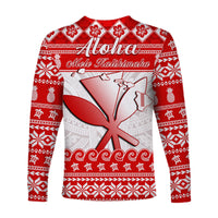 Hawaii Christmas Long Sleeve Shirt Kanaka Polynesian Santa Claus Mele Kalikimaka - Wonder Print Shop