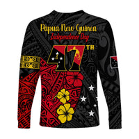 Papua New Guinea Anniversary Long Sleeve Shirt 47th Independence Day Since 1975 LT13 - Wonder Print Shop