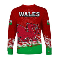 (Custom Personalised) Wales Football 2022 Long Sleeve Shirt Come On CYMRU The Red Wall LT13 - Wonder Print Shop
