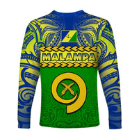 Malampa Province Long Sleeve Shirt Vanuatu Pig Tusk Polynesian Flag Style - Wonder Print Shop