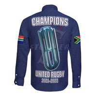 Stormers South Africa Rugby Long Sleeve Button Shirt We Are The Champions URC Unity - Wonder Print Shop