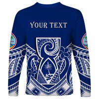 (Custom Personalised) Guam History and Chamorro Heritage Day Long Sleeve Shirt Latte Stone Polynesian - Wonder Print Shop