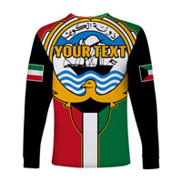 (Custom Personalised) Kuwait Long Sleeve Shirt Happy Independence Day With Coat Of Arms - Wonder Print Shop