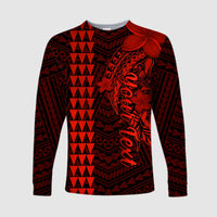 Custom Personalised Hawaii Long Sleeve Shirt Kakau Kanaka Maoli Combine Polynesian Shark Ver.06 - Wonder Print Shop