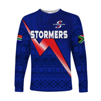 Stormers South Africa Rugby Long Sleeve Shirt We Are The Champions URC African Pattern - Wonder Print Shop