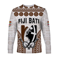 Custom Text and Number Fiji Rugby Bati Long Sleeve Shirt Proud Tapa Pattern LT13 - Wonder Print Shop