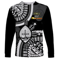 Guam and Philippines Long Sleeve Shirt Guaman Filipinas Together Black - Wonder Print Shop