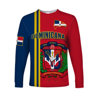 Dominican Republic Long Sleeve Shirt Happy 179 Years Of Independence - Wonder Print Shop