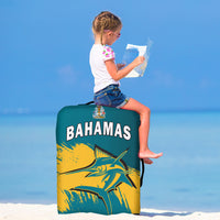 Bahamas Luggage Cover Blue Marlin With Bahamian Coat Of Arms - Wonder Print Shop