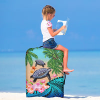 Polynesian Turtle Coconut Tree And Orchids Luggage Cover - Wonder Print Shop
