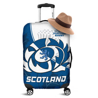 Scotland Rugby Luggage Cover Scottish Coat Of Arms Mix Thistle Newest Version - Wonder Print Shop