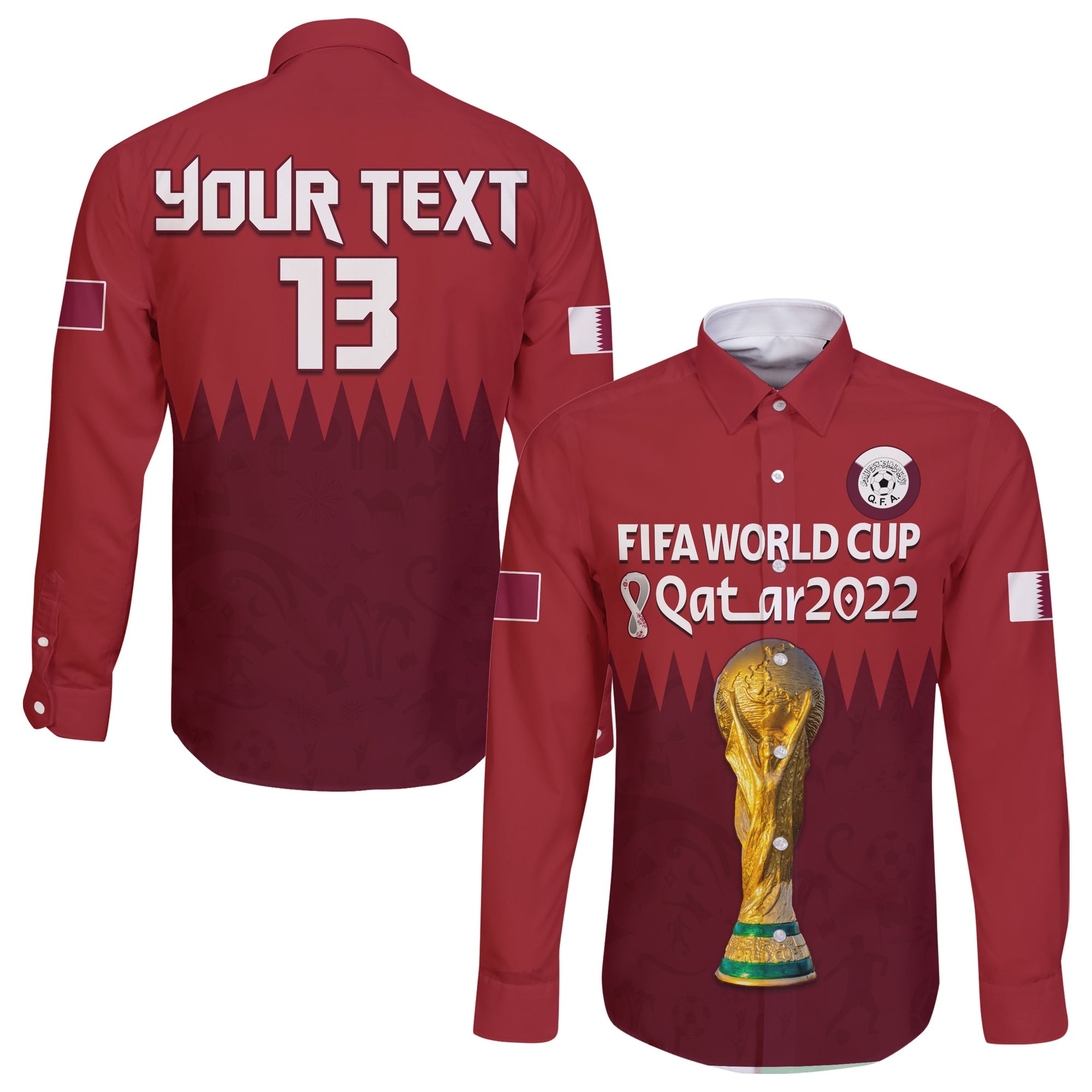 custom-text-and-number-qatar-football-long-sleeves-button-shirt-wc-2022-style-sporty
