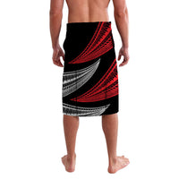 Tonga Lavalava Wave Pattern Alternating Red LT8 - Wonder Print Shop