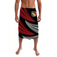 Tonga Lavalava Wave Pattern Alternating Red LT8 - Wonder Print Shop