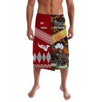 Tonga Ngatu And Australia Aboriginal Lavalava Together LT8 - Wonder Print Shop
