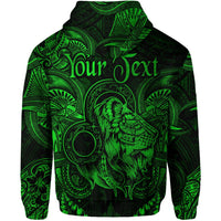 Custom Leo Zodiac Polynesian Hoodie Unique Style Green LT8 - Wonder Print Shop