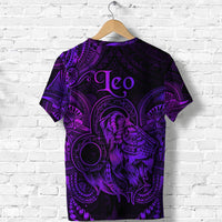 Leo Zodiac Polynesian T Shirt Unique Style Purple LT8 - Wonder Print Shop