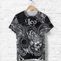 Custom Leo Zodiac Polynesian T Shirt Unique Style Black LT8 - Wonder Print Shop