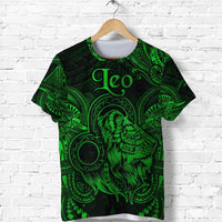 Custom Leo Zodiac Polynesian T Shirt Unique Style Green LT8 - Wonder Print Shop
