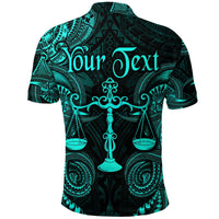 Custom Libra Zodiac Polynesian Polo Shirt Unique Style Turquoise LT8 - Wonder Print Shop