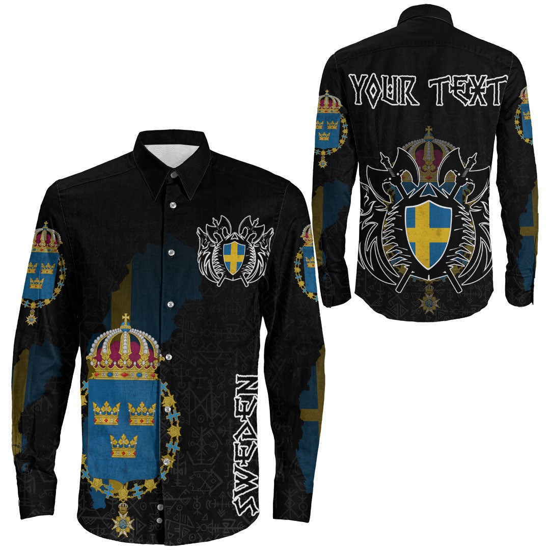custom-viking-sweden-flag-and-map-1-long-sleeve-button-shirt-style-viking-geri-and-freki