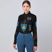 (Custom) Viking - Sami Flag and Map Long Sleeve Button Shirt style Viking Geri and Freki RLT12 - Wonder Print Shop