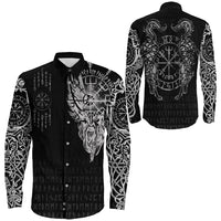 Viking Clothing Viking Compass Vegvisir Tattoo Long Sleeve Button Shirt RLT12 - Wonder Print Shop