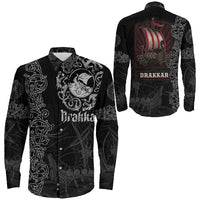 Viking Clothing Viking Drakkar Warship Long Sleeve Button Shirt RLT12 - Wonder Print Shop