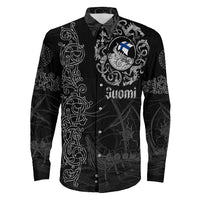 Viking Clothing Viking Drakkar Finland Warship Long Sleeve Button Shirt RLT12 - Wonder Print Shop