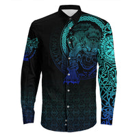 Viking Clothing Viking Fenrir Norse 3D Special Long Sleeve Button Shirt RLT12 - Wonder Print Shop