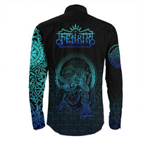 Viking Clothing Viking Fenrir Norse 3D Special Long Sleeve Button Shirt RLT12 - Wonder Print Shop