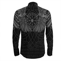 Viking Clothing Viking Odin's Celtic Two Ravens Special Version Long Sleeve Button Shirt RLT12 - Wonder Print Shop