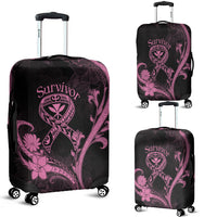 Hawaii Luggage Cover Breast Cancer Survivor Mix Hibiscus - Wonder Print Shop