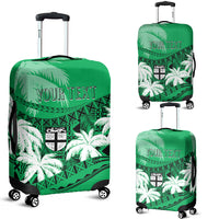 Personalised Fiji Day Luggage Cover Flying Fijians Masi Kesa Style - Green - Wonder Print Shop
