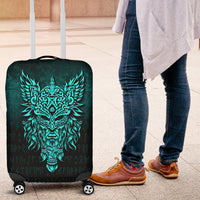 Viking Luggage Covers - Odin The Allfather Asgard God and Chief Of Aesir - Cyan Version Luggage Covers RLT12 - Wonder Print Shop