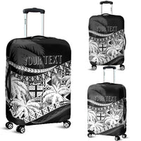 Personalised Fiji Day Luggage Cover Flying Fijians Masi Kesa Style - Black - Wonder Print Shop