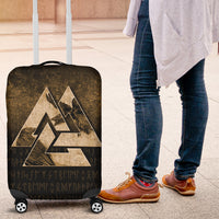 Viking Luggage Covers - Huginn Muninn Ravens from Odin Viking - Gold Version Luggage Covers RLT12 - Wonder Print Shop